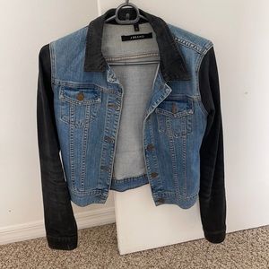 JBrand Jean/coated sleeve jacket